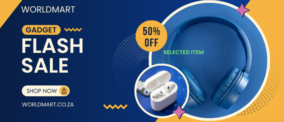 Blue and Yellow Modern Gadget Flash Sale Facebook Ad